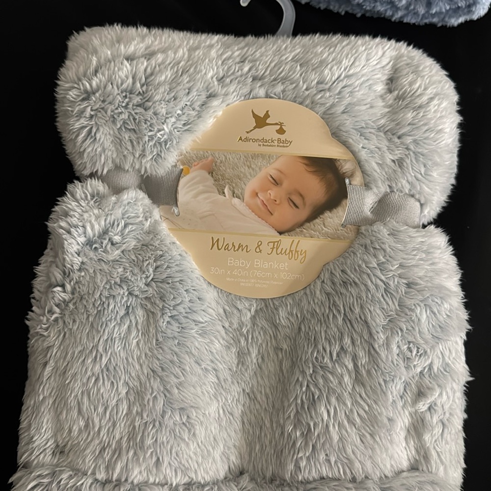 NWT baby blanket light blue